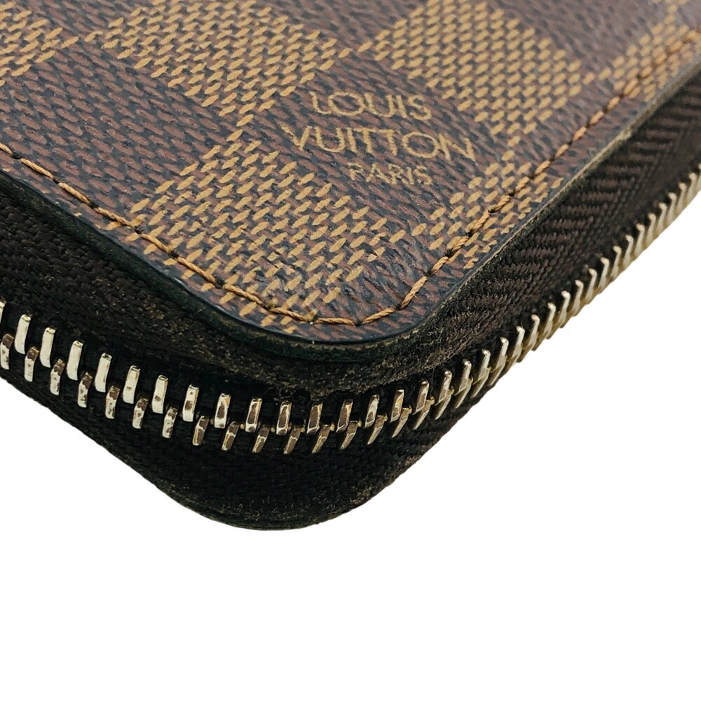 LOUIS VUITTON Zippy Wallet Round Zipper Damier Long Brown - Picture 5 of 6